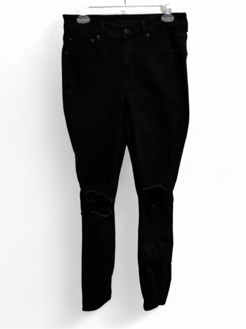 American Eagle Outfitters Black High Rise Jegging Jeans with Knee Rips